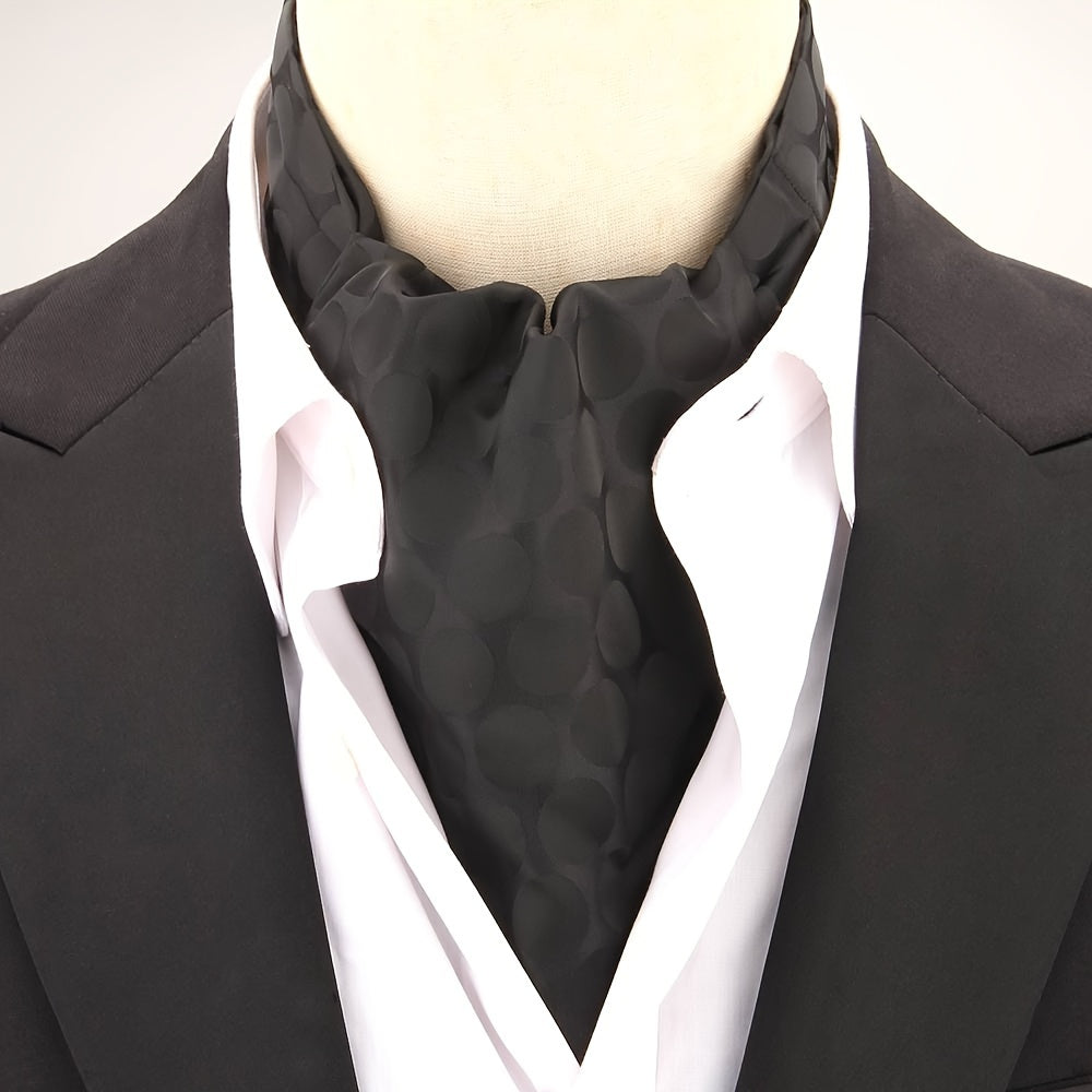 Men's Polka Dot Ascot Cravat Shirt Scarf Polyester for Casual and Formal Wear