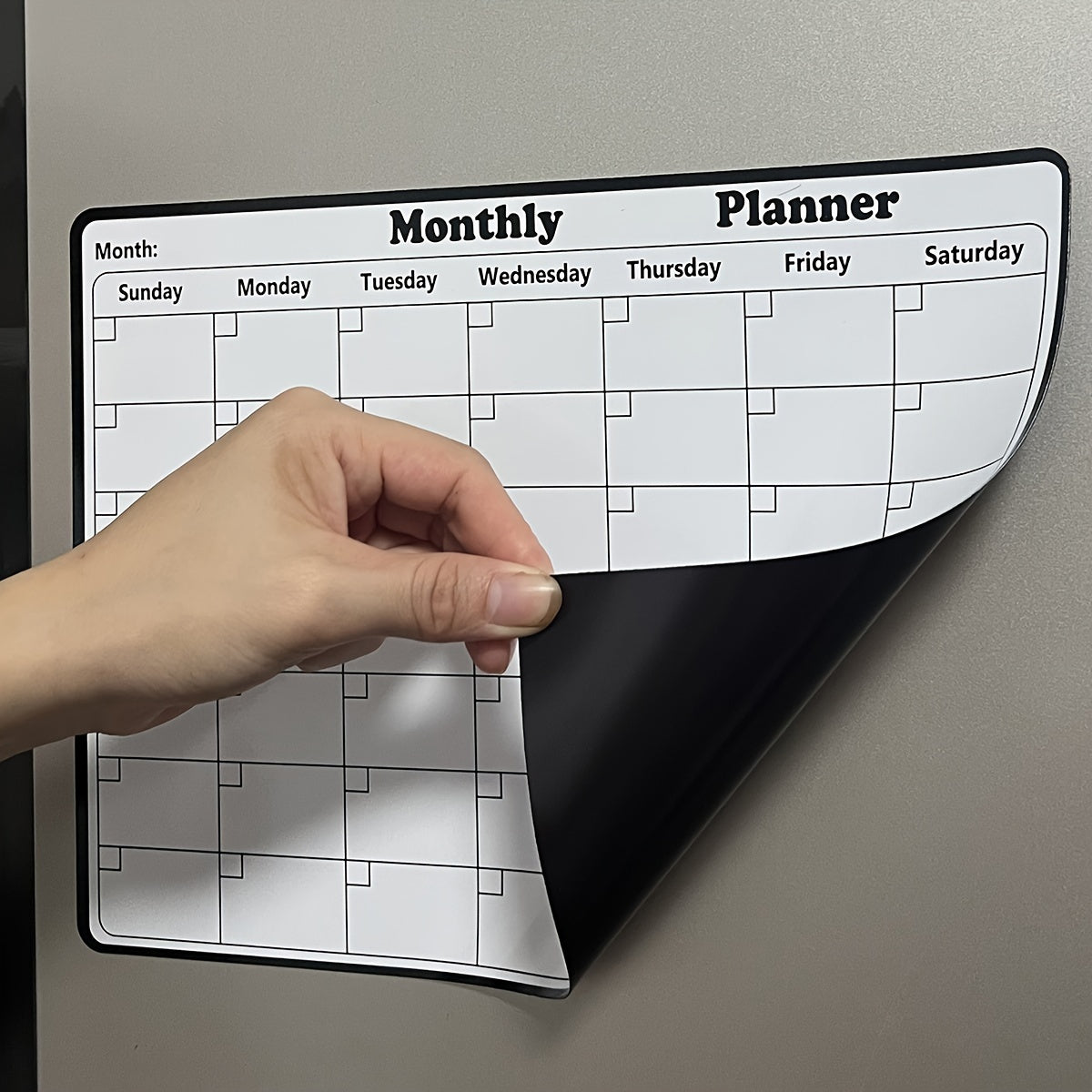 Magnetic Dry Erase Fridge Calendar Whiteboard for Kitchen Organizer