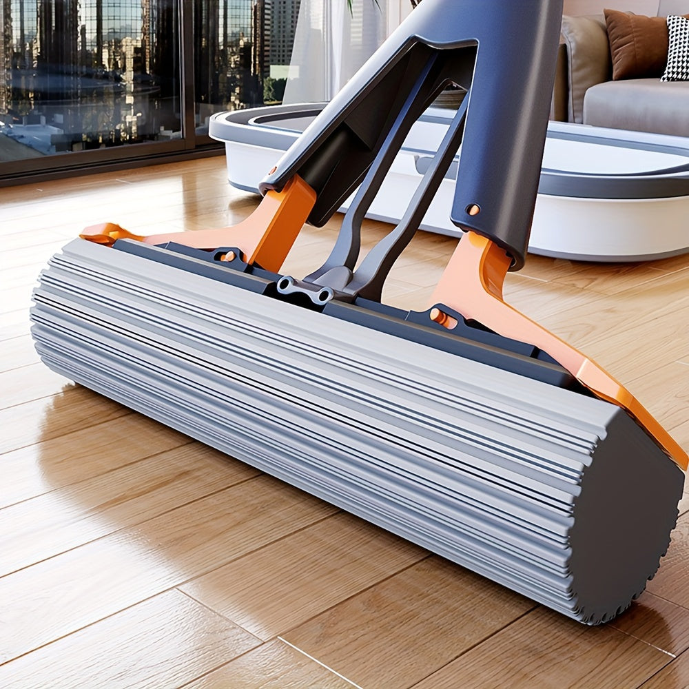 Yarim-Actionli Gubka Mop To'plami, 2 Qayta Ishlatiladigan Bosh bilan Polni Tozalash uchun