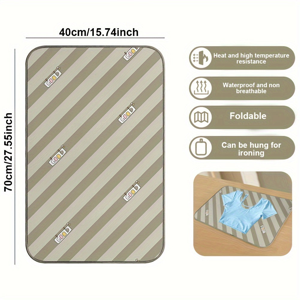 Alfombrilla de planchar portátil gruesa extra grande, resistente al calor, plegable, para viajes y uso en el hogar