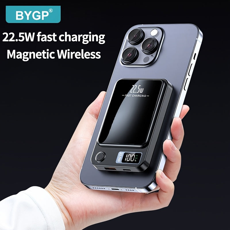 10000mAh Portable Magnetic Wireless Power Bank with PD Fast Charging USB-C Emergency Backup for iPhone