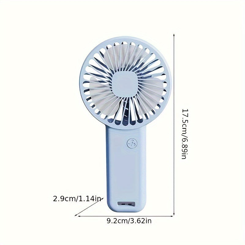 Set of 3 Rechargeable Mini Handheld Fans for Travel and Outdoor Cooling