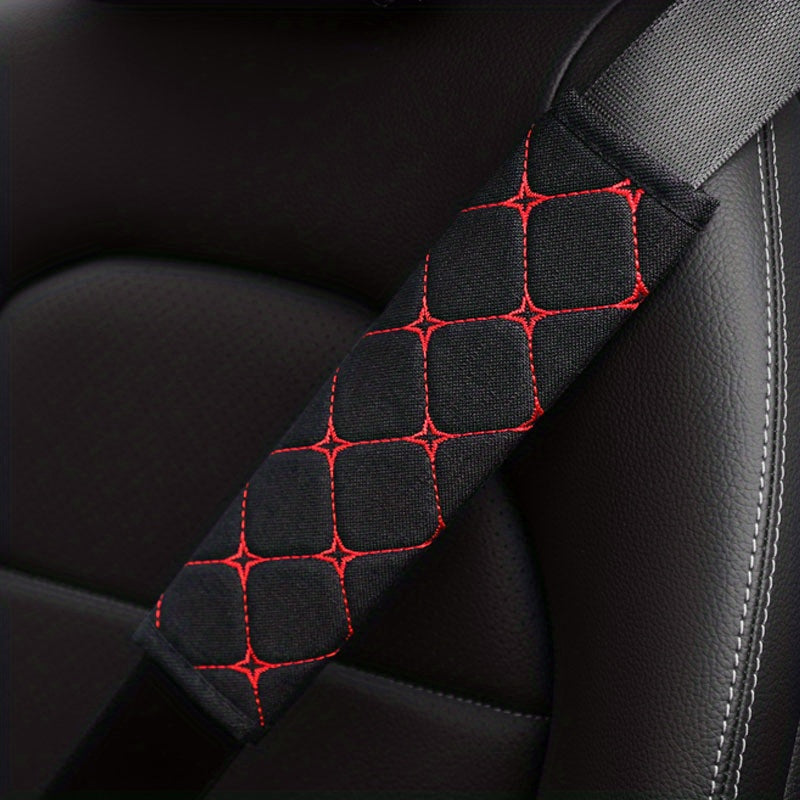 Car Seat Belt Shoulder Cover Embroidered Fabric Safety and Comfort