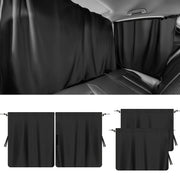 Car Privacy Curtain Set for Sedan and SUV Black Oxford Cloth 4 Pieces