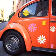 Car Stickers Set, Daisy Pattern, 5 Pieces, Waterproof and Removable