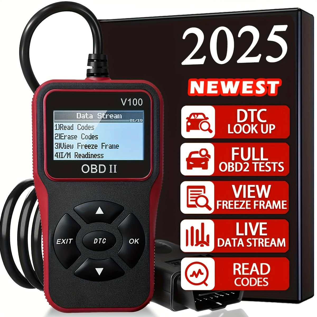 Barcha OBD II transport vositalari uchun Avtomobil OBD2 Diagnostik Skanner Kod O'quvchi