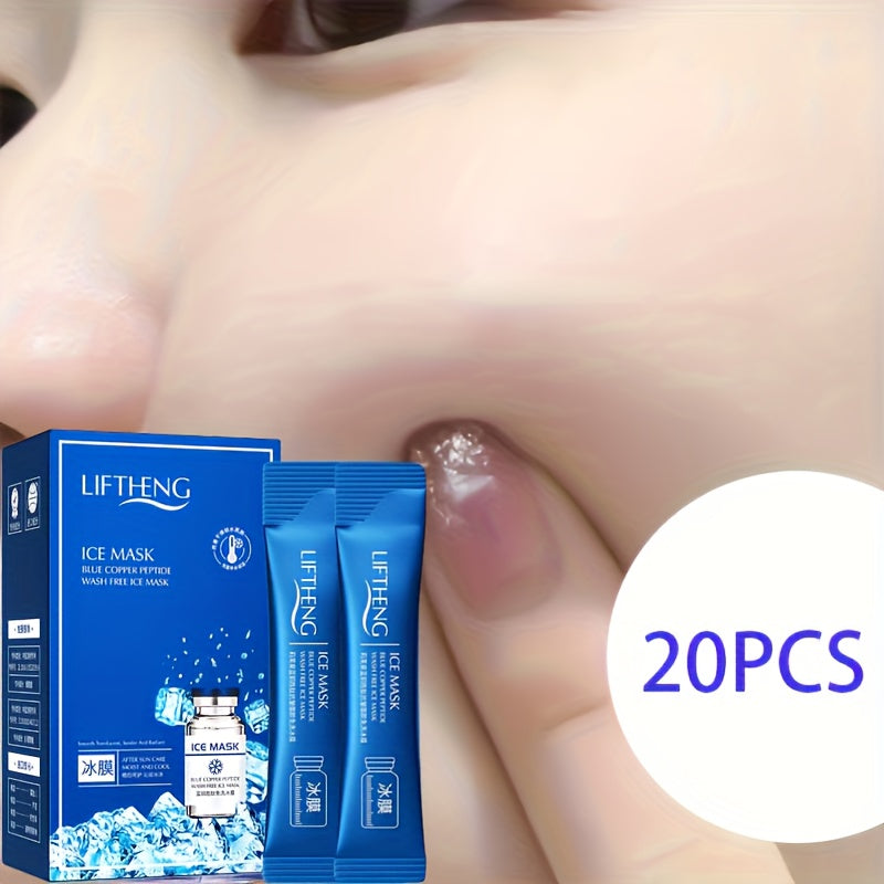 Blue Copper Peptide Face Mask Powder Gel for Night Moisturizing Hydrating Dry Skin