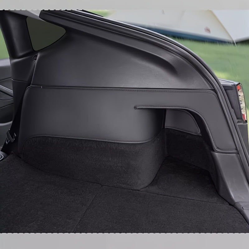 Protectores laterales del maletero trasero para Tesla Model Y, protectores de esquina de cuero sintético