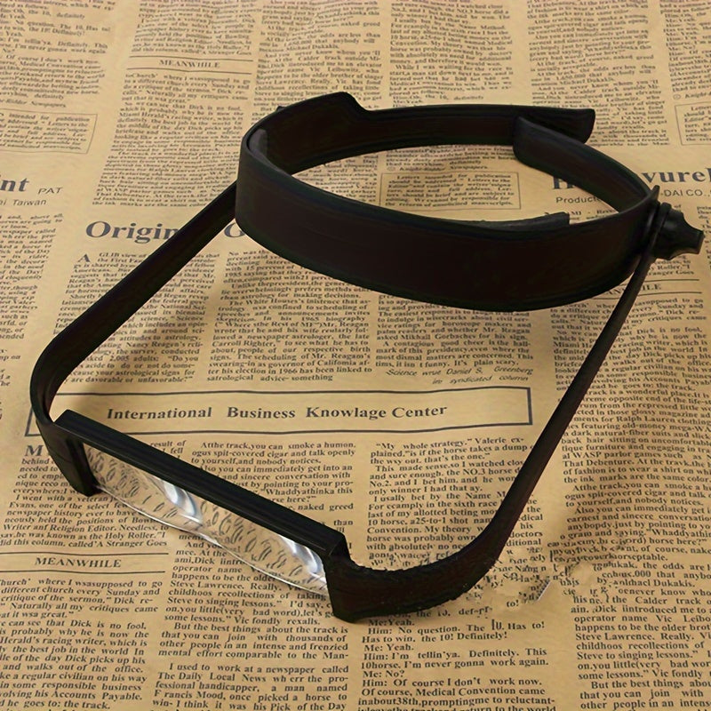 Lupa de cabeza con 4 lentes, manos libres para lectura, joyería y manualidades