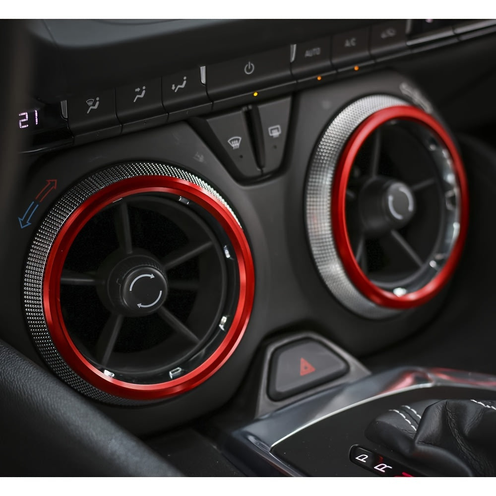 4 dona Alüminium Konditsioner knopkasi chiqish trimlari Camaro 2016-2020 uchun