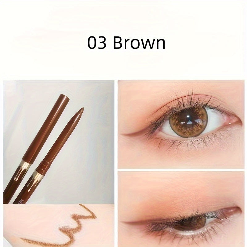 Lápiz 2 en 1 para ojos y cejas marrón, herramienta de maquillaje