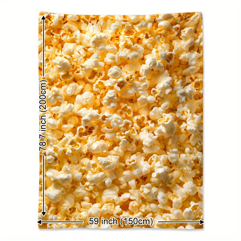 Soft Cozy Popcorn Flannel Throw Blanket for Napping Camping Travel Home Decor