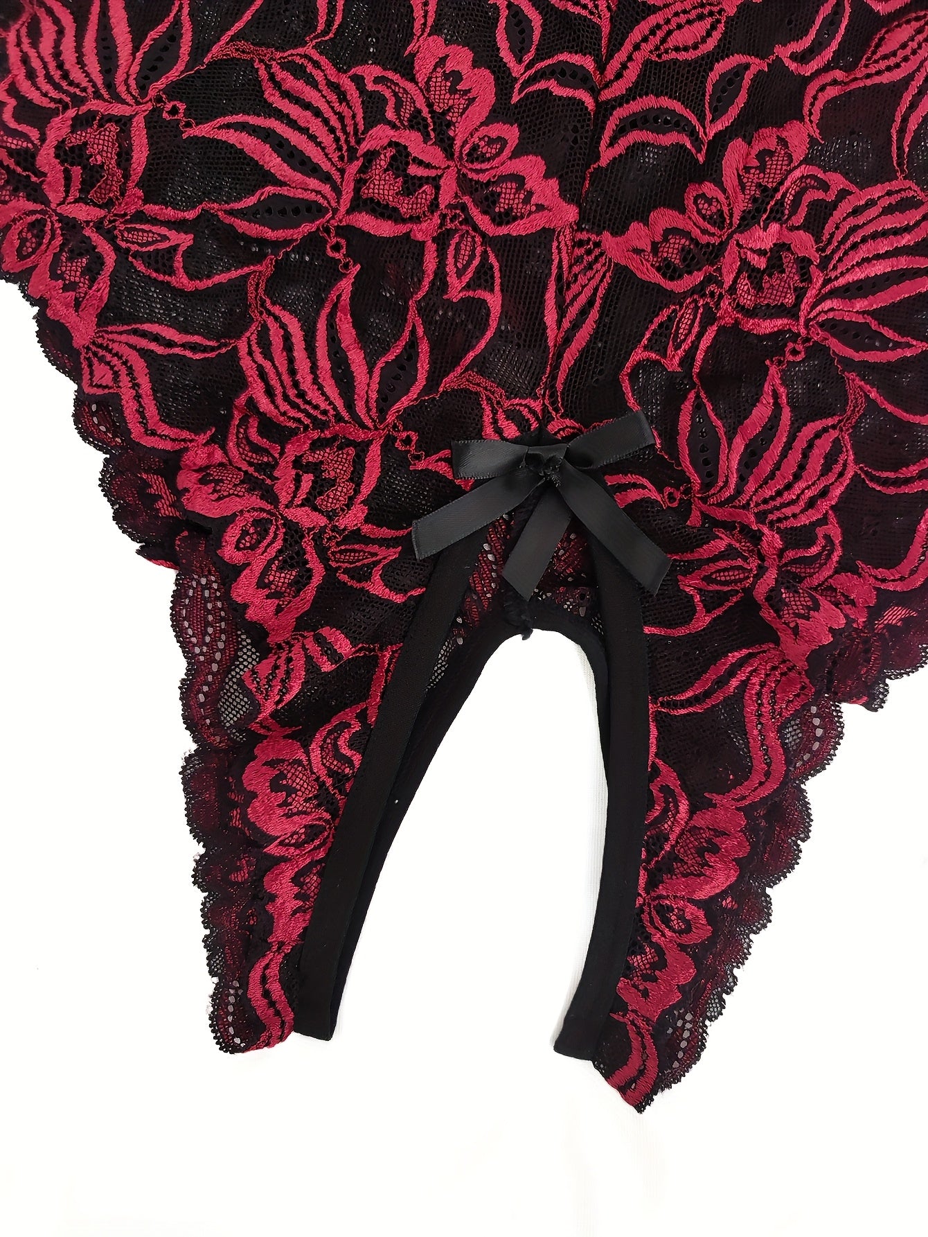 Women's Lace Cutout Body Suit Sexy Strap Design Large Size