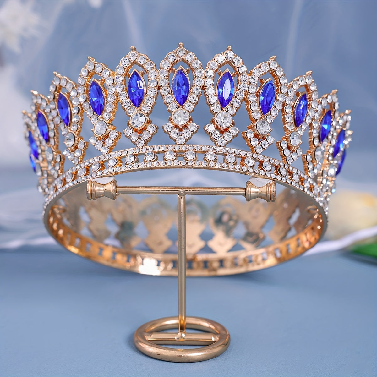 Bridal Tiara Rhinestone Baroque Style Wedding Crown for Special Occasions