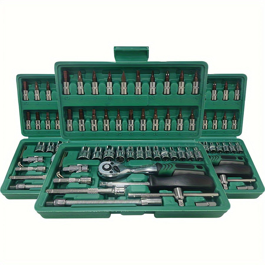 Professional Ratchet Tool Set with Wrench and Screwdriver Car Repair Kit