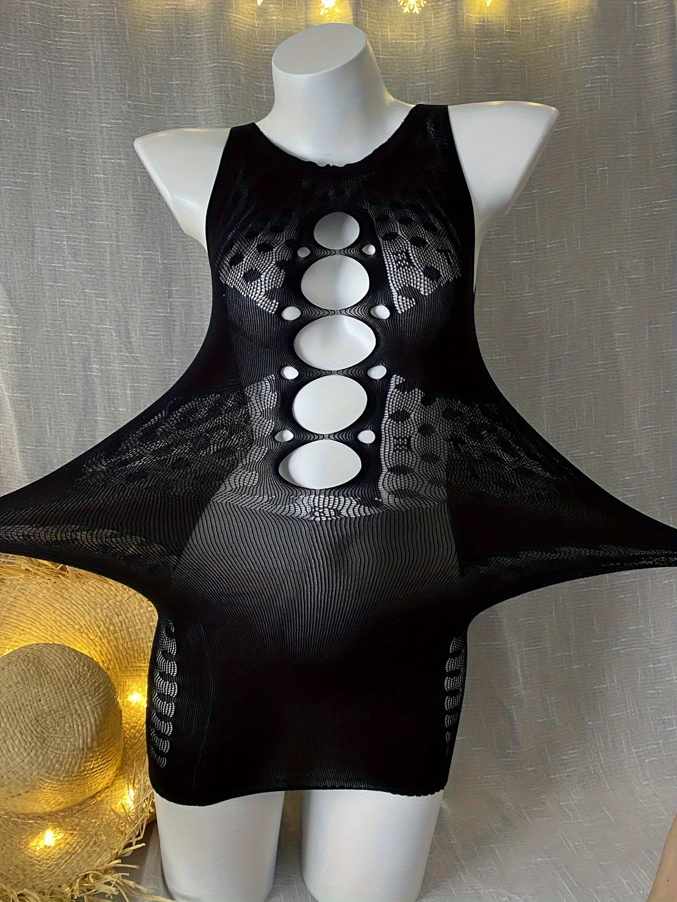 Ayollar uchun Fishnet Bodycon kiyi bo‘lakli ochiq ko‘rinadigan yozgi suzish kiyimi