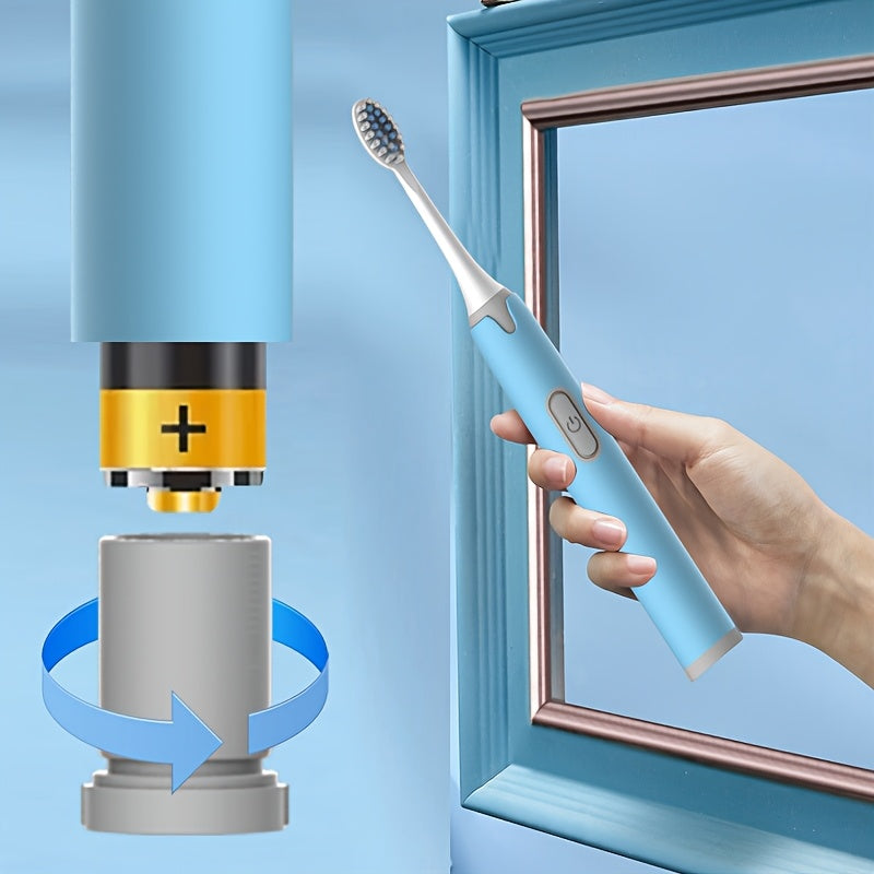 Set de cepillos de dientes eléctricos para parejas, cabezal ultramicro suave, IPX7, alimentado por batería