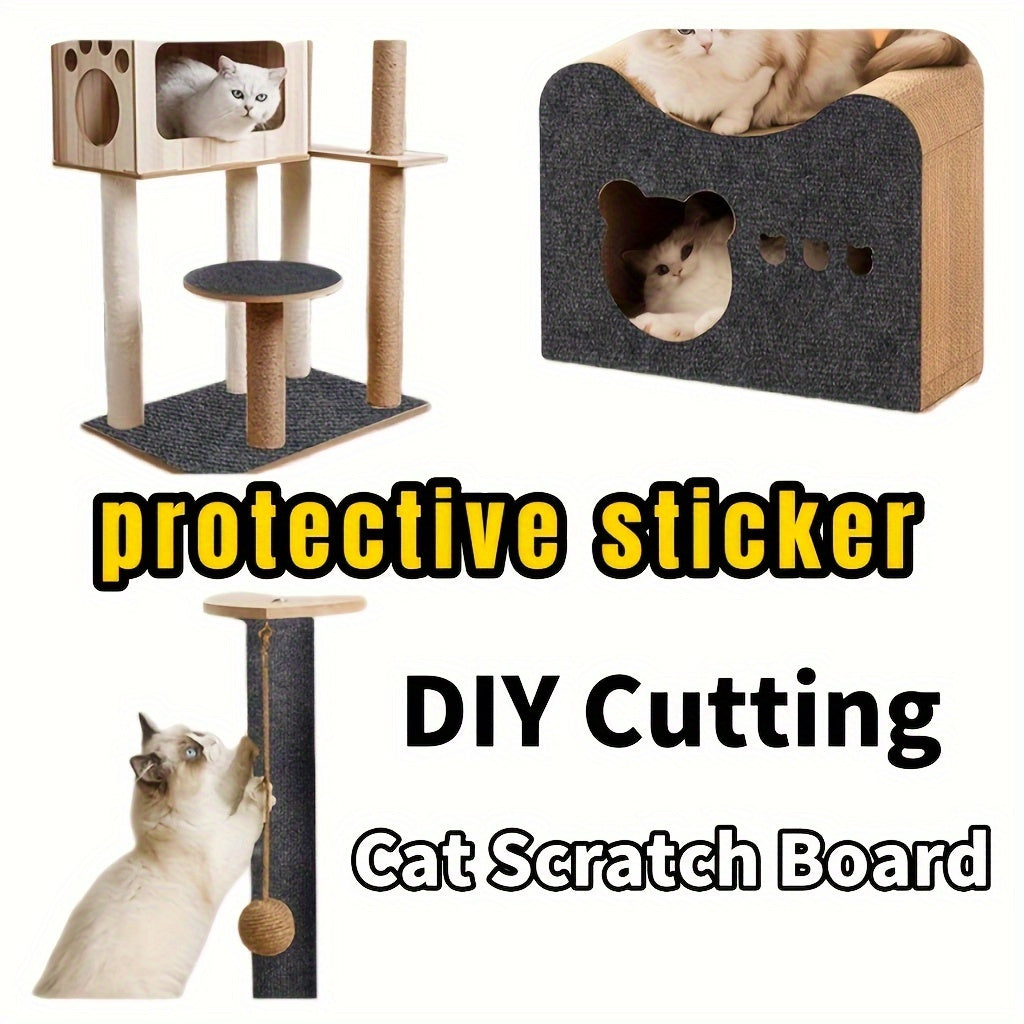 Self-Adhesive Wall-Mounted Cat Scratching Pad Durable Polyester Furniture Protector