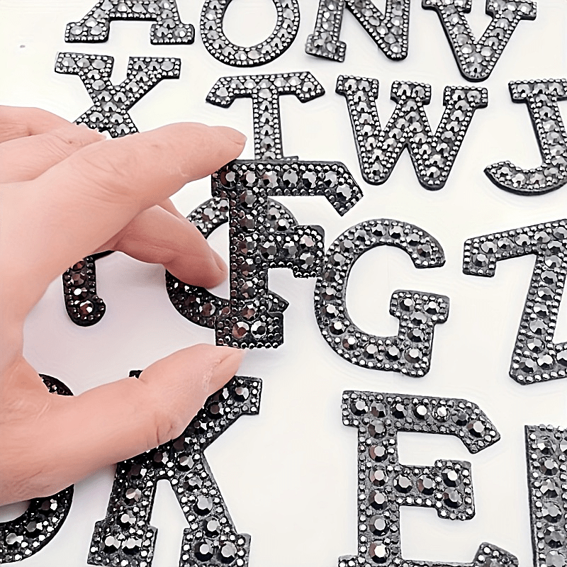 Вышитая черная патч с черными стразами "НЕВЕСТА" с 26 буквами для украшения платья, джинсов и шляпы