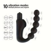 Men Silicone Anal Vibration Plug Prostate Massager 10 Frequencies