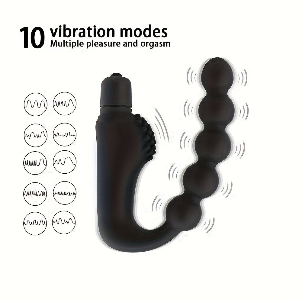 Men Silicone Anal Vibration Plug Prostate Massager 10 Frequencies