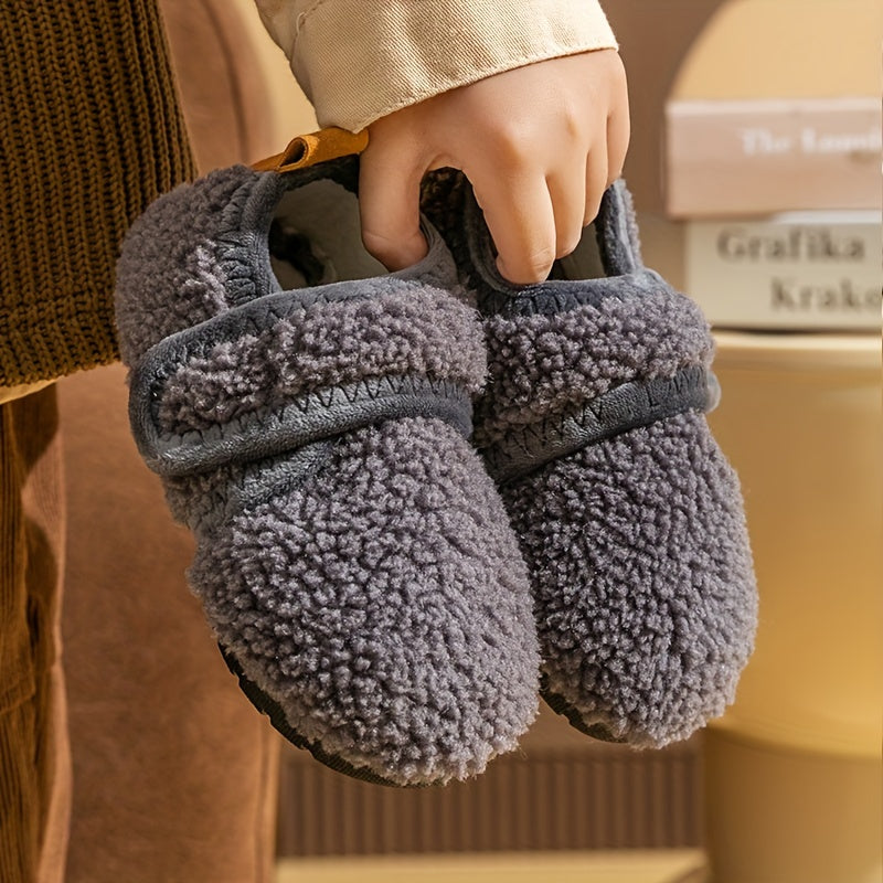 Kids' Winter Cotton Slippers for Boys and Girls Non-Slip Indoor Shoes Warm Cozy Toddler Baby