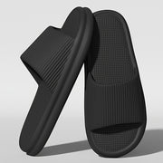 Erkaklar va ayollar uchun bir rangli ochiq barmoqli uy poyabzallari, havo o'tkazuvchi, qulay, sirpanmaydigan va ichki faoliyatlar uchun mustahkam EVA taglik.