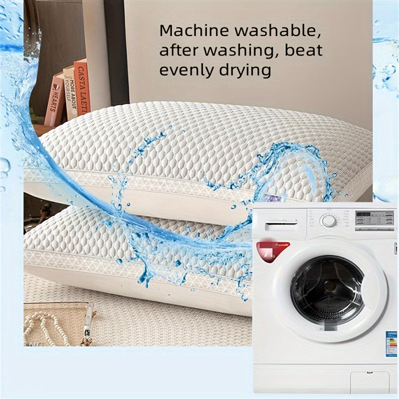 Голубая вязаная сатиновая подушка для шеи для охлаждающей поддержки, отводящая влагу, моющаяся в машине