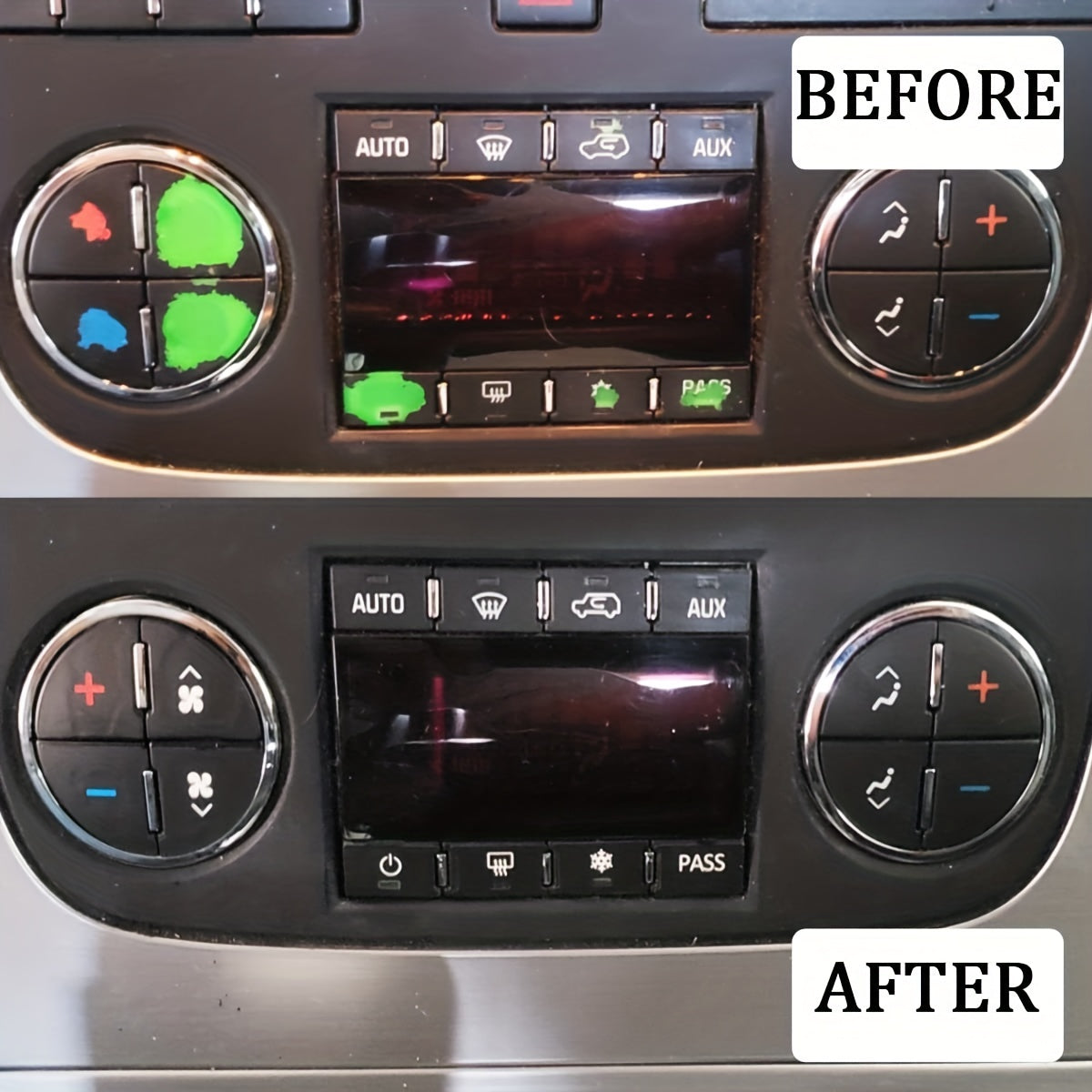 Auto Dash Button Repair Sticker Replacement for Climate Control Decals