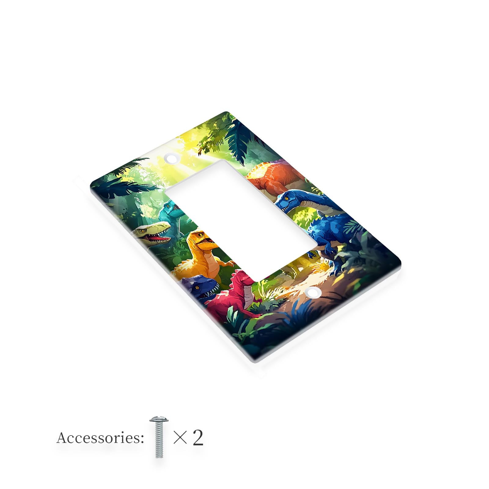 Batareyasiz oson o'rnatish uchun sevimli dinazor naqshli yoritgich. Uy yoritgichi va shift fanlari uchun ideal.