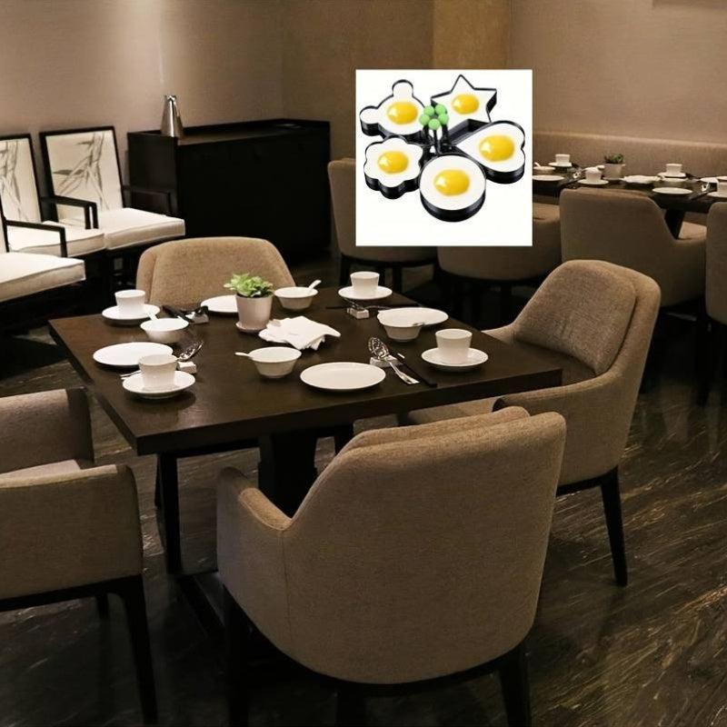 Stainless Steel Egg Mold Set for Perfect Fried and Poached Eggs Heart and Rice Shape