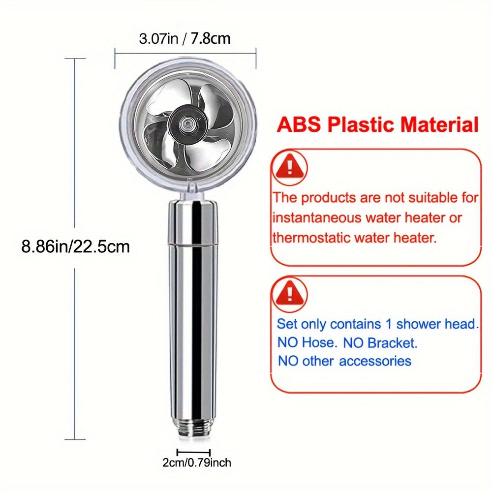 Turbocharged Shower Head with Mist Function Plastic Water-Saving Bathroom Fixture