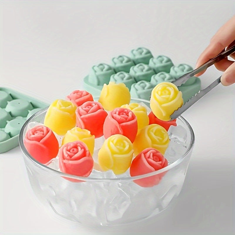 Silicone Rose Ice Cube Tray Food-Grade Freezer Kitchen Use for Ice Chocolates