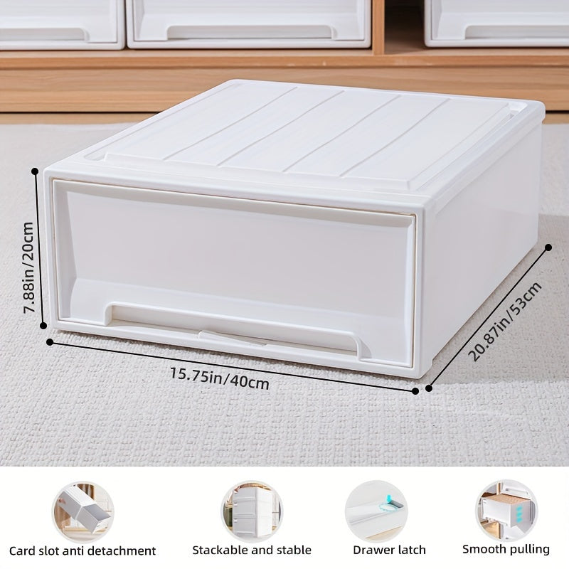 Stackable Plastic Storage Box for Clothes Toys Snacks Books and Sundries