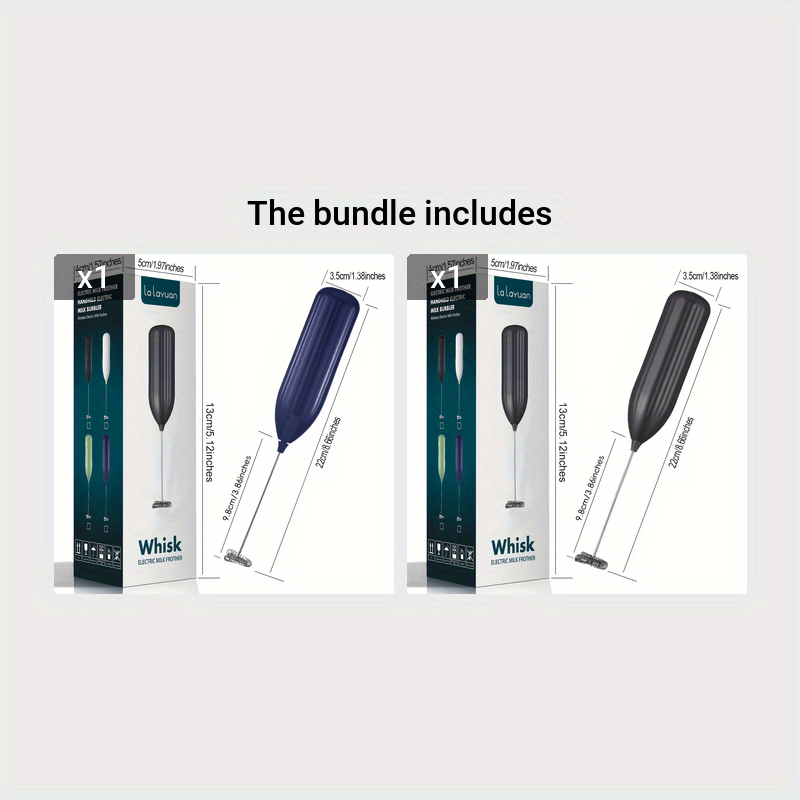 Espumador de leche eléctrico de acero inoxidable de mano para café latte, capuchino y chocolate caliente