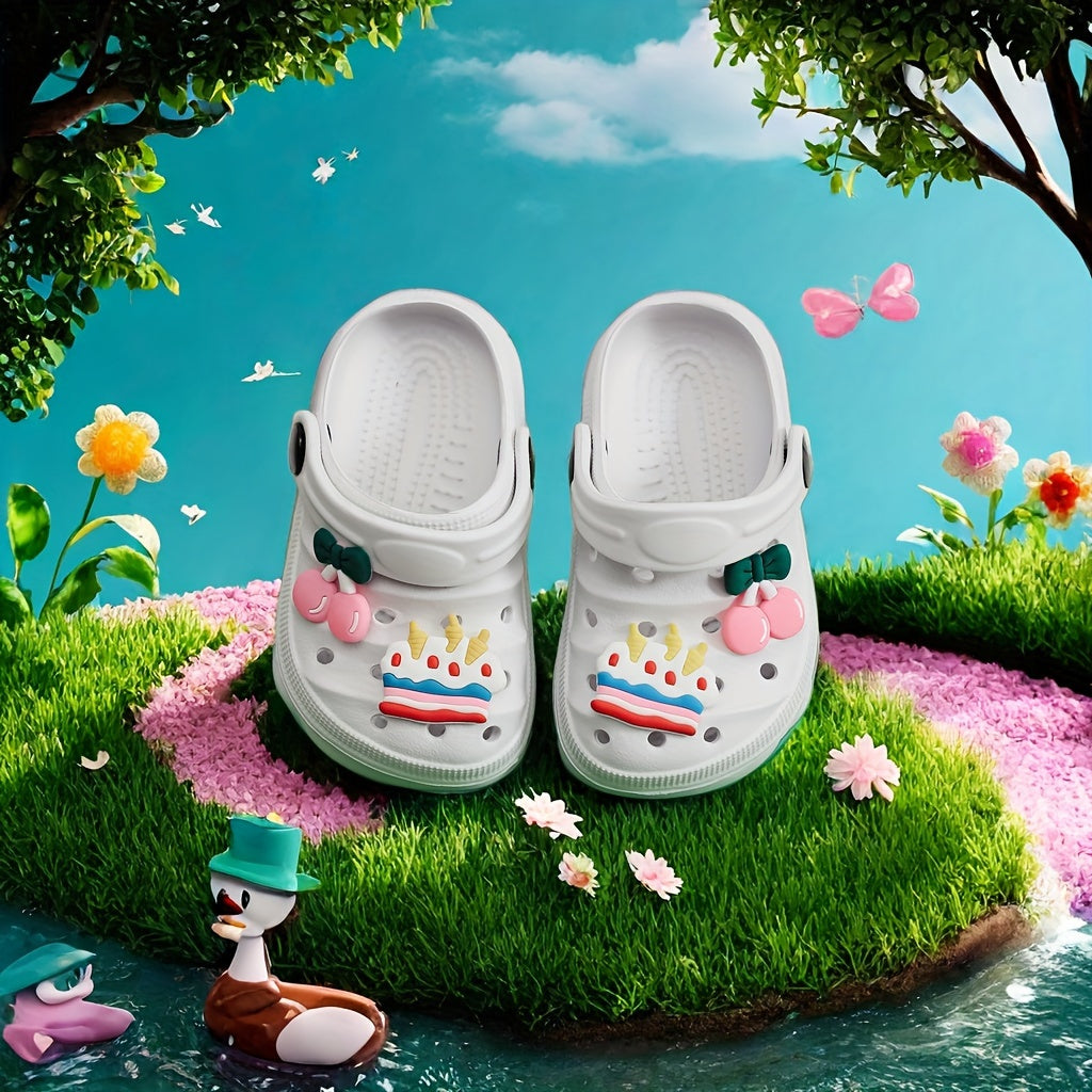 Girls Cartoon Clogs Breathable Quick-Drying Anti-Slip Indoor Outdoor Casual Shoes
