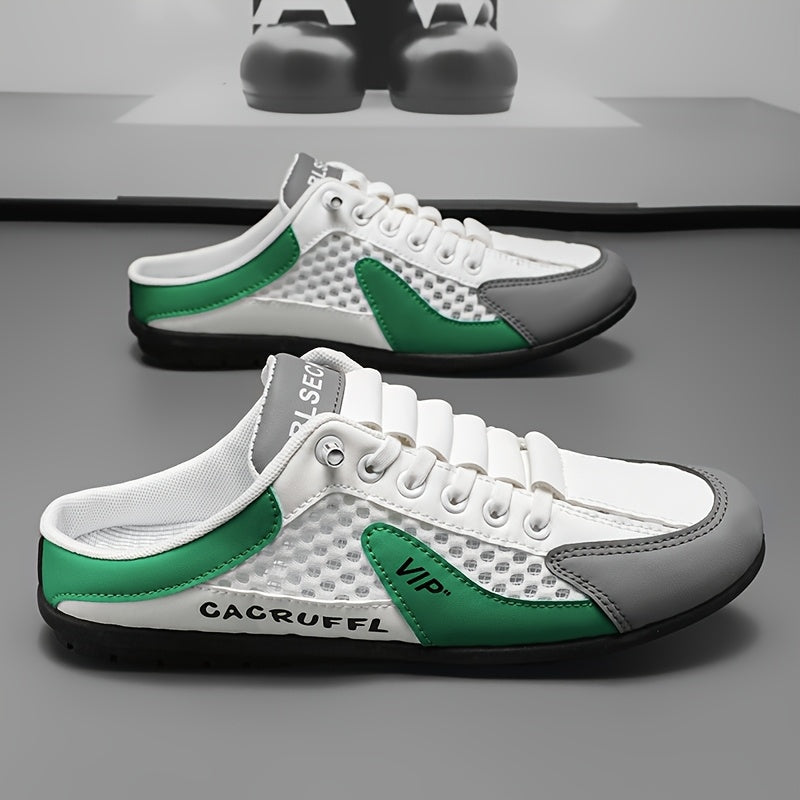 Erkaklar uchun tasodifiy qulay poyabzal, nafas oladigan to'r, sirpanmaydigan taglik, bog'ichli dizayn, engil sun'iy taglik va mato ichki qismi bilan, ochiq havoda yurish, lagerda qolish va kundalik kiyish uchun mukammal.