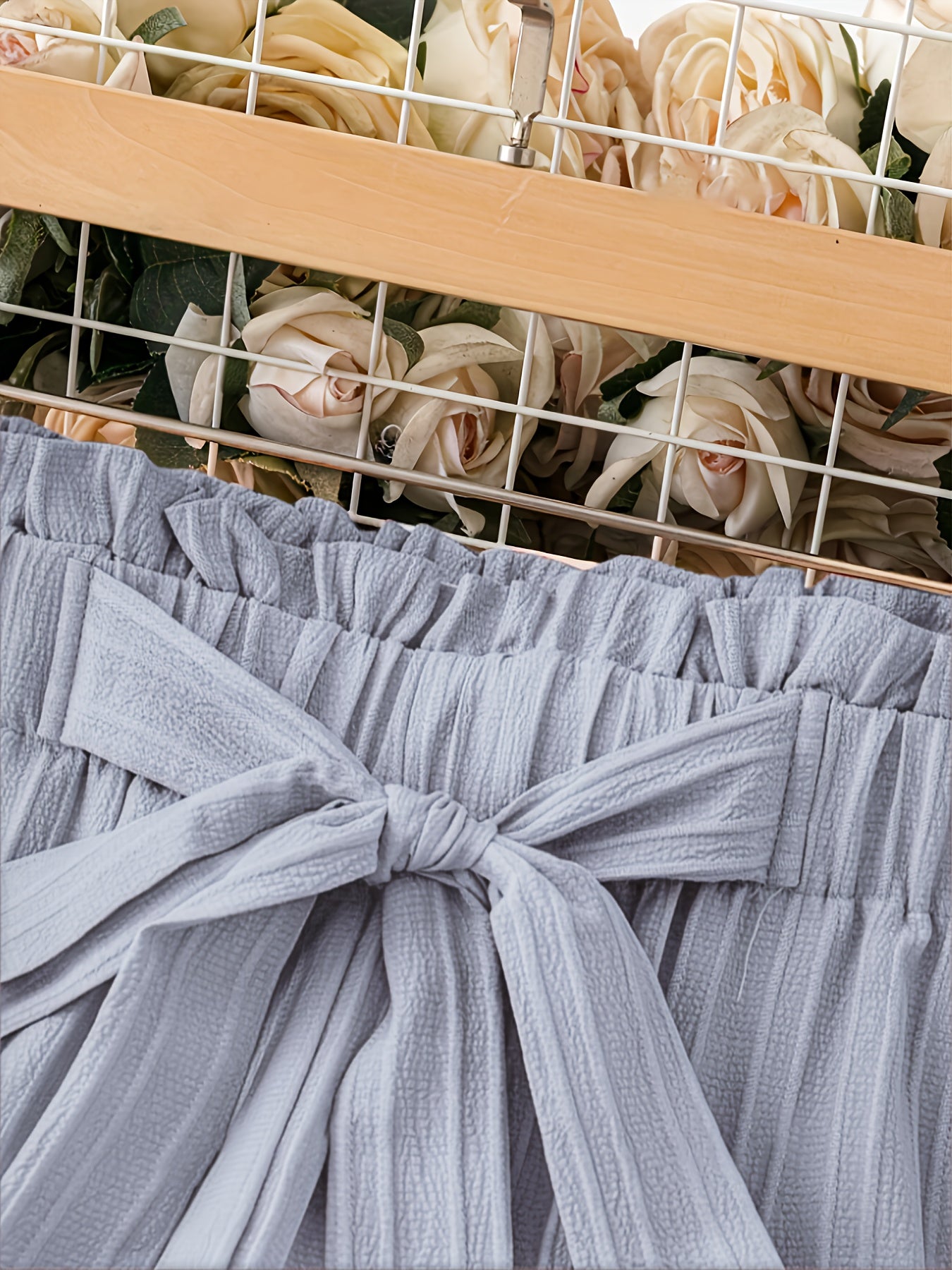 Pantalones casual de mujer de talla grande con pierna recta y cintura ajustable con cordón