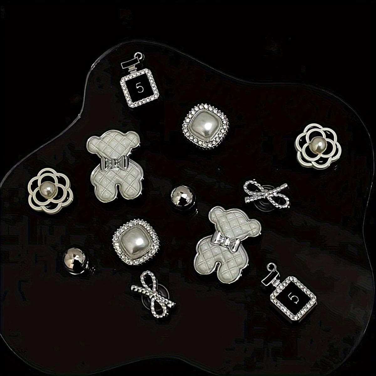 12-Piece ABS Shoe Charms Set for Women Men Garden & Casual Shoes Decor