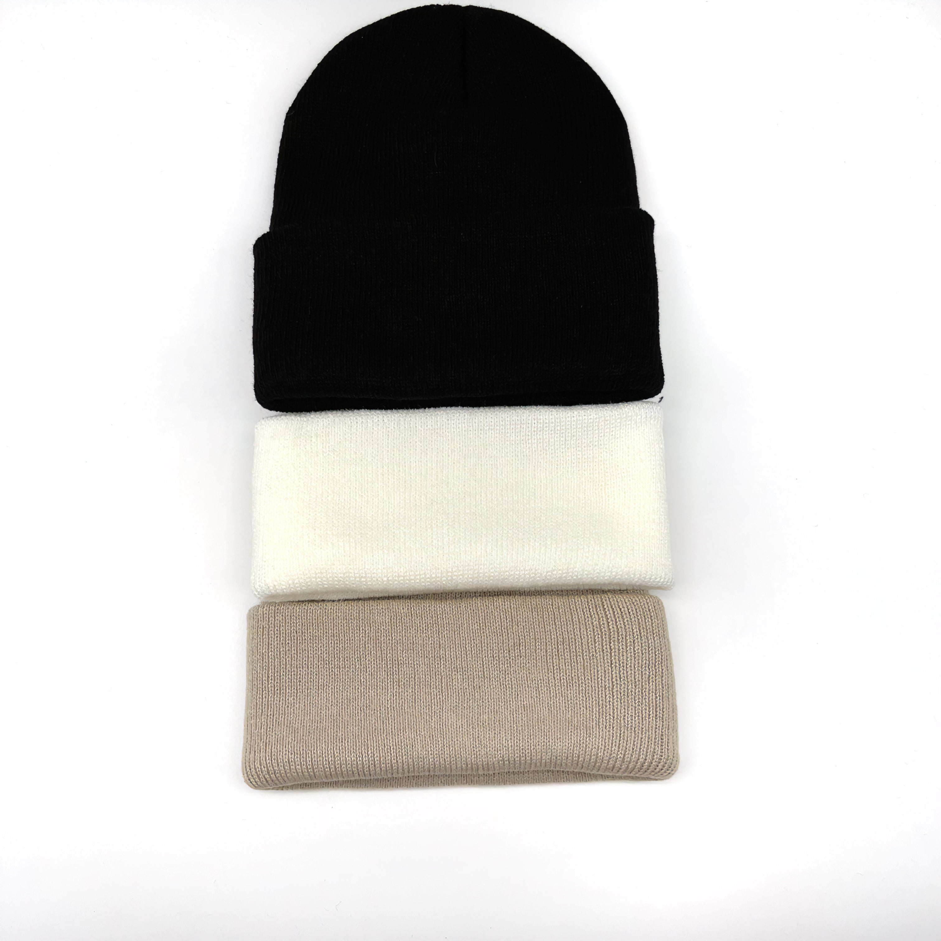 3 ta MLFO Unisex Akril Beanie to'plami, 100% Yuqori Stretch Trikotaj Qishki Qor bechalar, Bir xil ranglarda. Shamolga chidamli, yengil va iliq qopqoq, Erkaklar va Ayollar uchun, Ko'cha uslubi uchun mukammal.