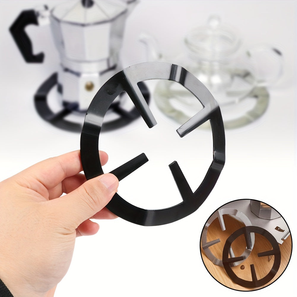 Stainless Steel Espresso Maker Set 1/2pcs with Black Handle Gas Stove Compatible