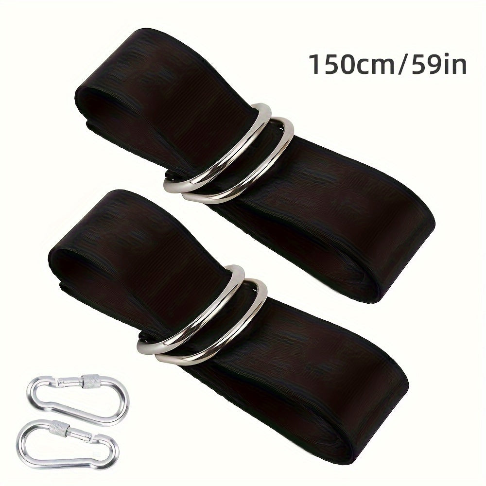 Durable Nylon Hammock Straps for Outdoor Swings Yoga Hanging Ropes Tree-Friendly Suspension