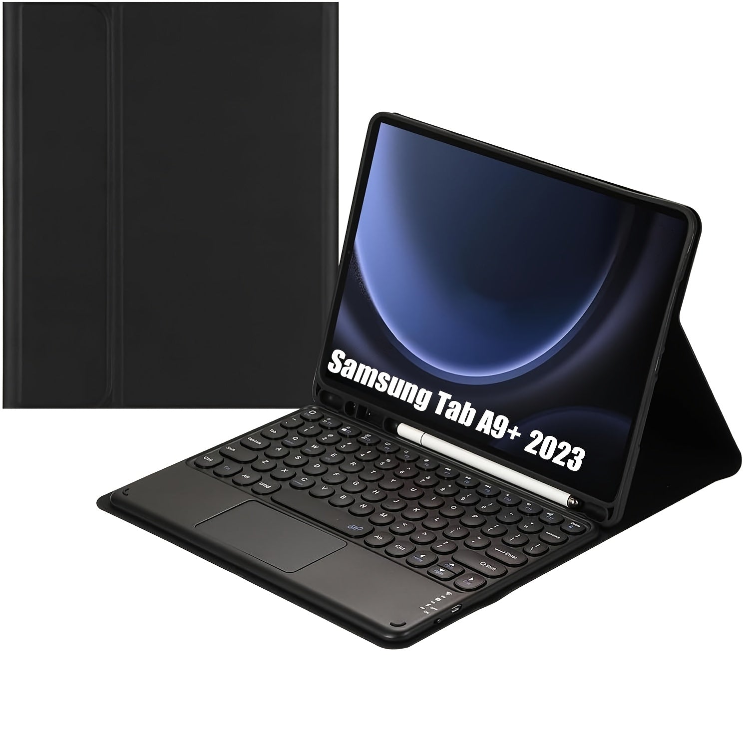 Galaxy Tab A9 Plus 27.94cm 2023 and Galaxy S9 FE/S9/S8/S7 Keyboard Case with Multi-Touch Trackpad Detachable Keyboard Auto Sleep Wake Smart Folio with S Pen Holder