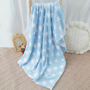 Manta de felpa para niños con patrón geométrico acogedor y cálido para otoño e invierno