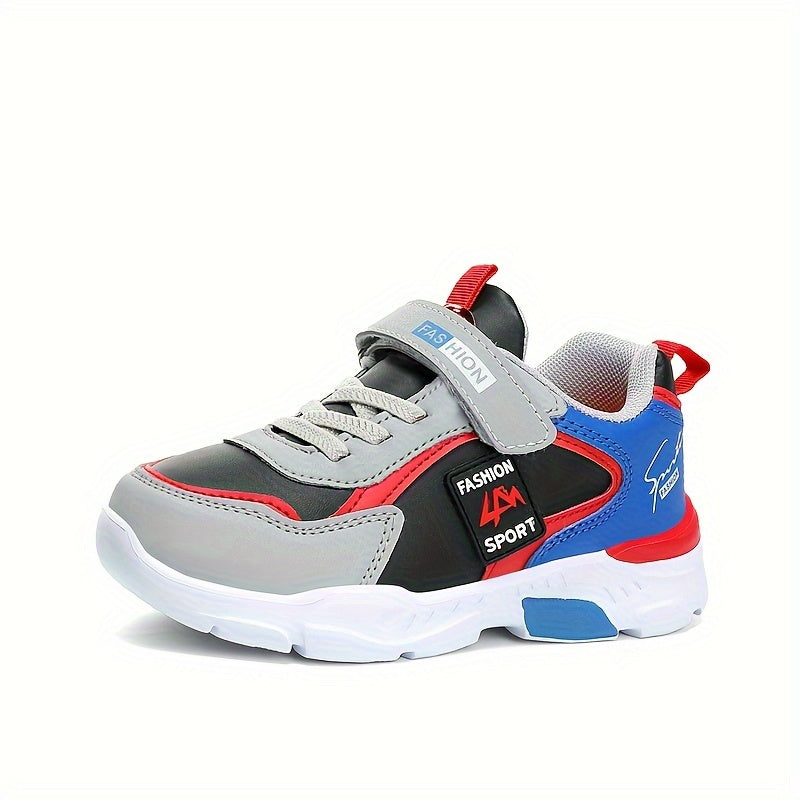 Rang-barang naqshli bolalar va qizlar uchun qayrilma va halqali fastener bilan, nafas oladigan barcha mavsum sport poyabzali