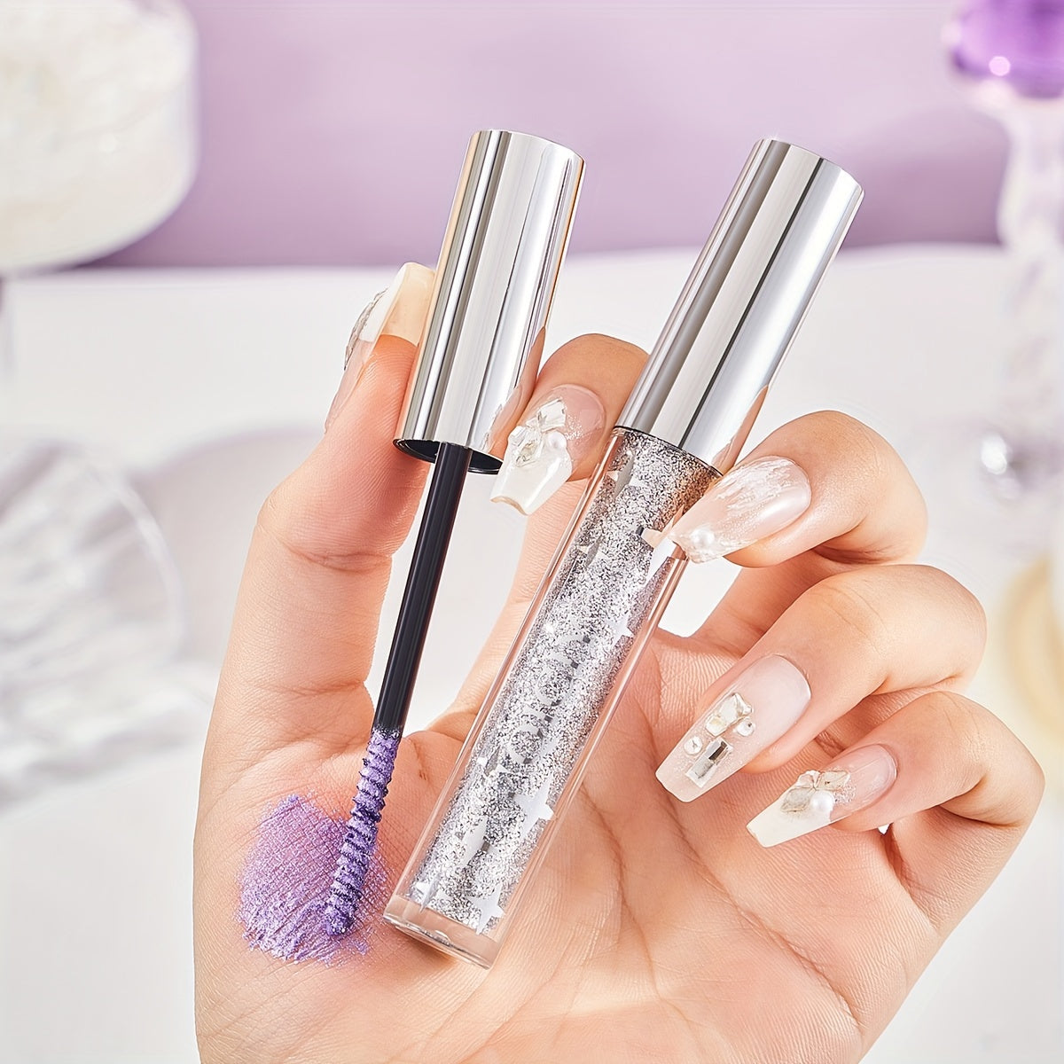 Women's Sparkling Diamond Mascara Waterproof Long-Wear Gift