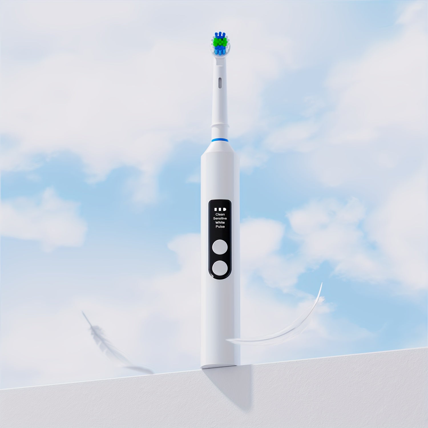 Adult 3D Electric Toothbrush Soft Bristle Rotating Oral Care with 2 Brush Heads