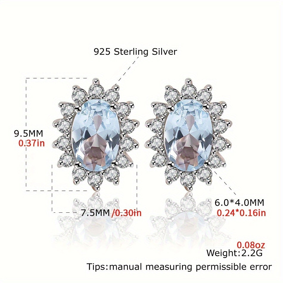 Sterling Silver Jewelry Set with Necklace Ring Earrings Zirconia Multiple Colors