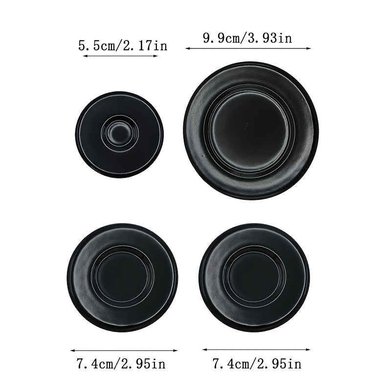 4-Piece Metal Gas Stove Burner Cover Set Fireproof Guards for Gas Cooktop