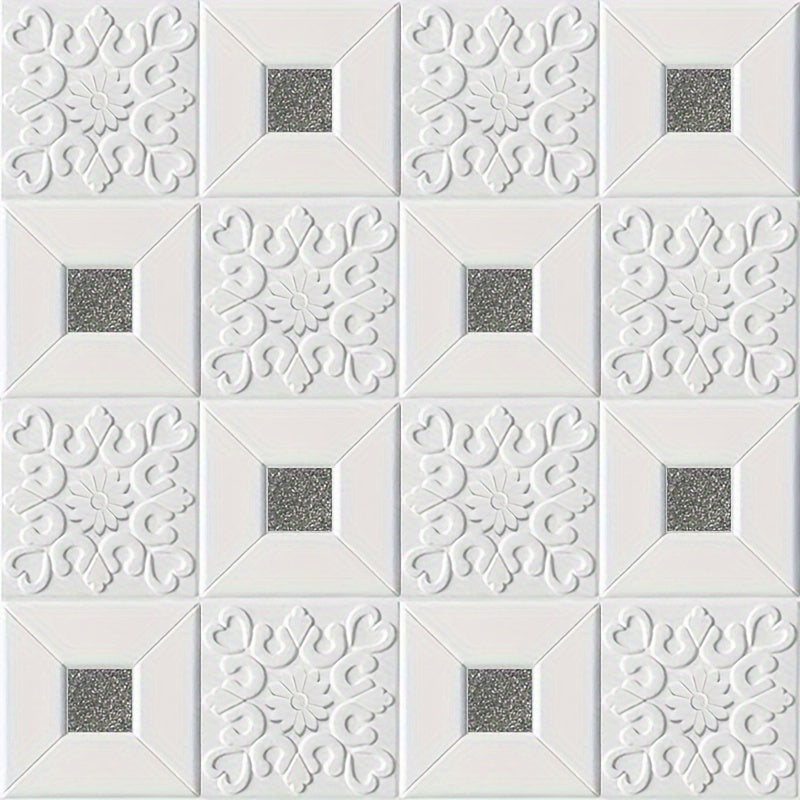 70x70cm 10-Piece 3D Foam Wall Stickers Self-Adhesive for Living Room Bedroom Decor